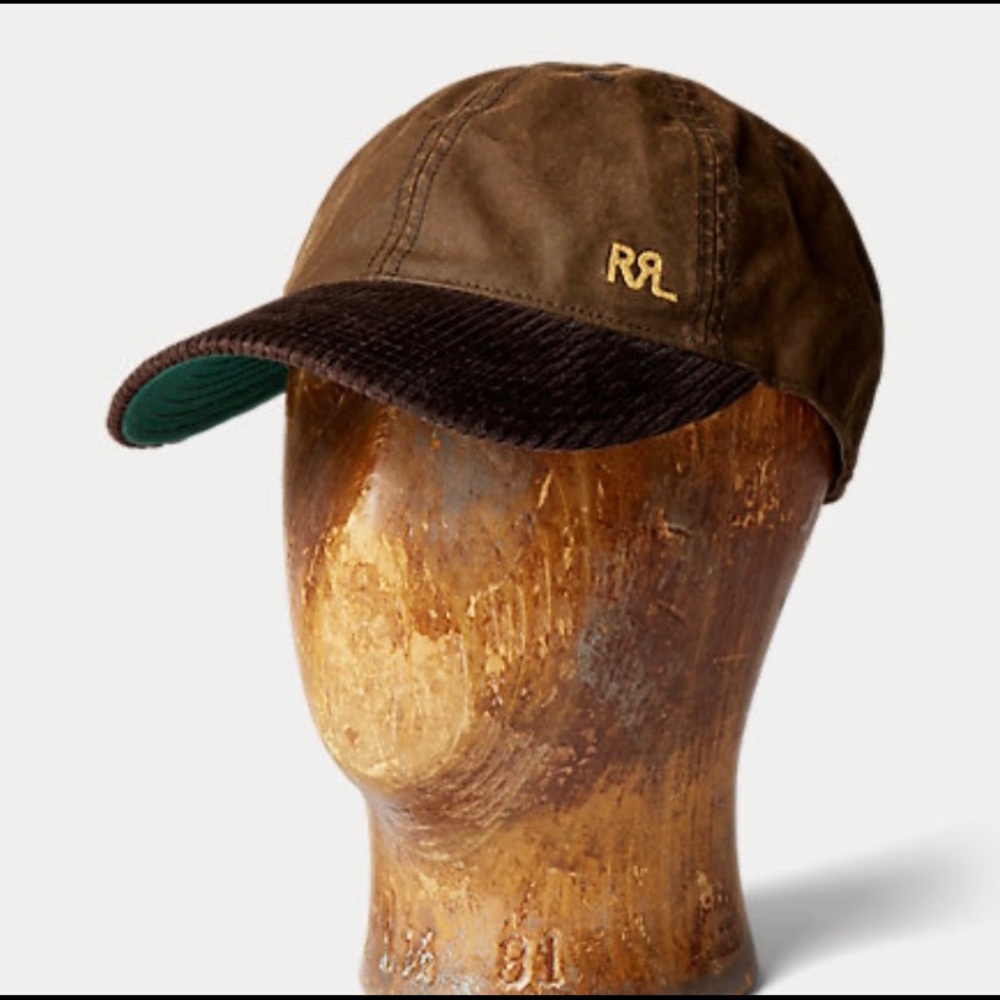 RRL Oilcloth Ball Cap